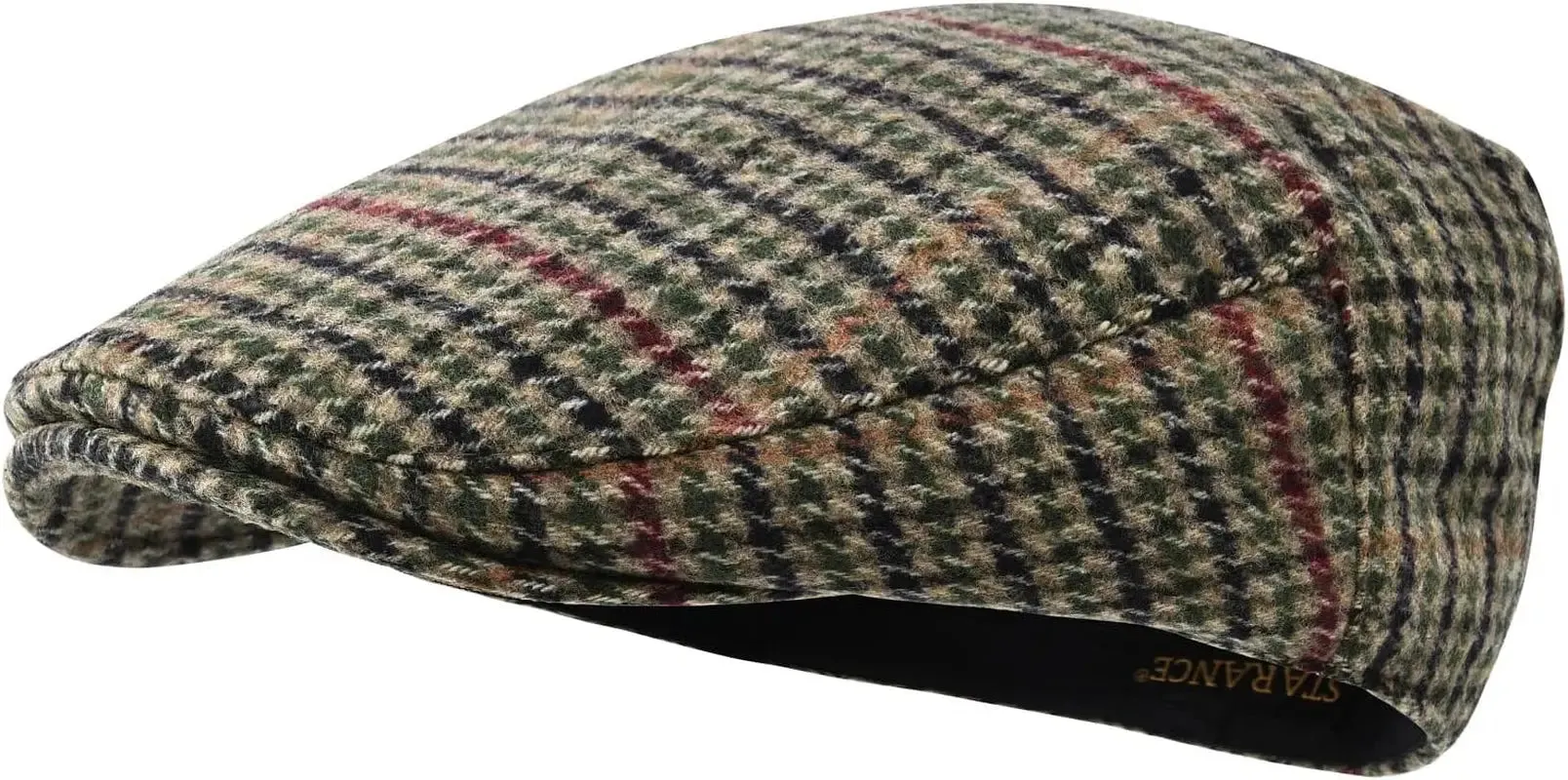 Mens Wool Flat Cap-Ivy Tweed