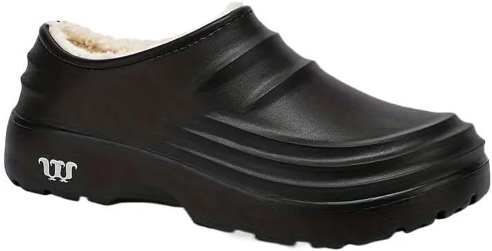 Men's/Women's Plush Lined Waterproof Chef's Shoes, Non-Slip,Anti-Oil, Anti-Odour,Comfortable and Lightweight,Winter Warm Shoes