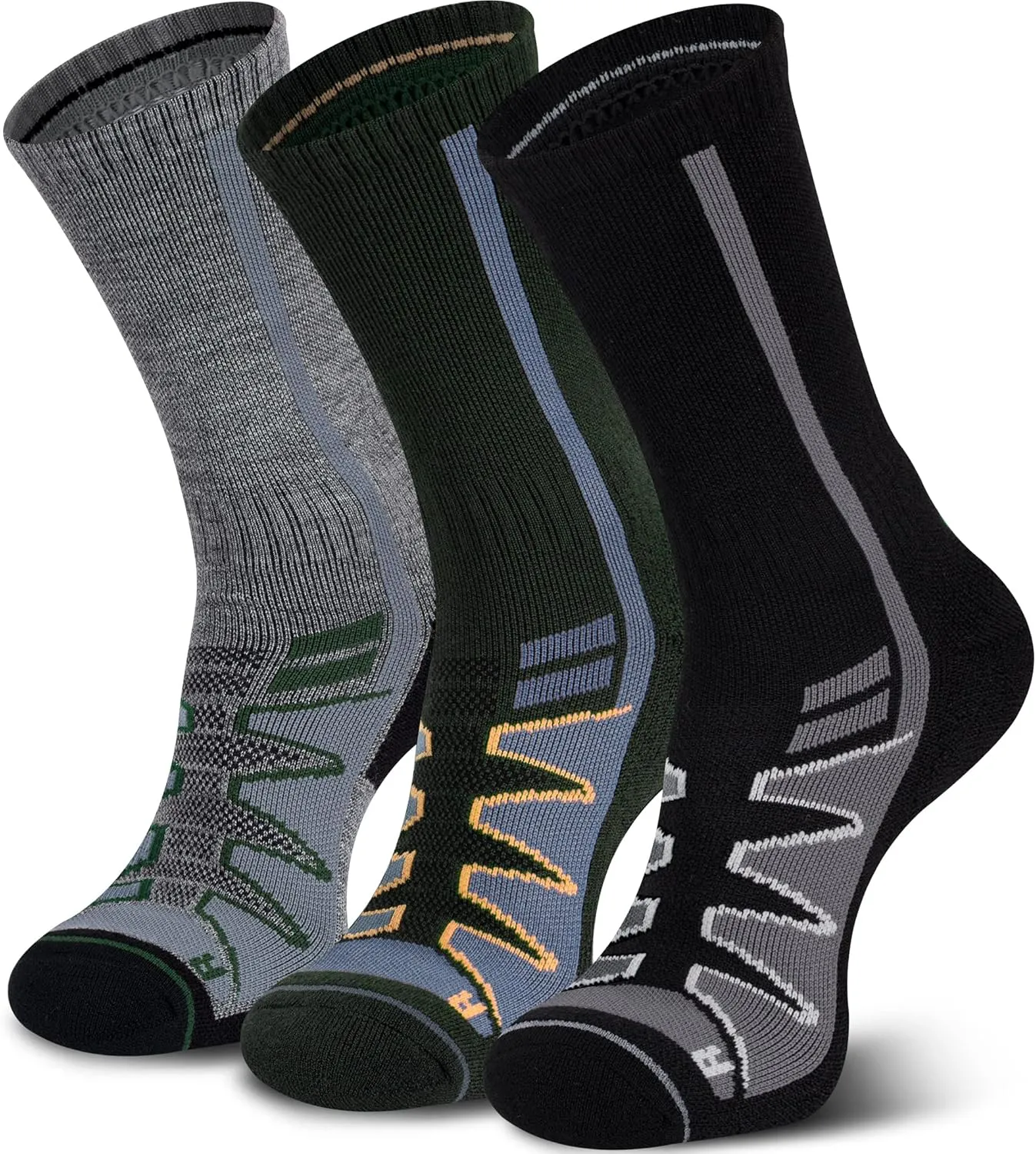 Merino Wool Hiking Socks for Cold Weather Socks Thermal Warm Crew Winter Boot Cushion Socks