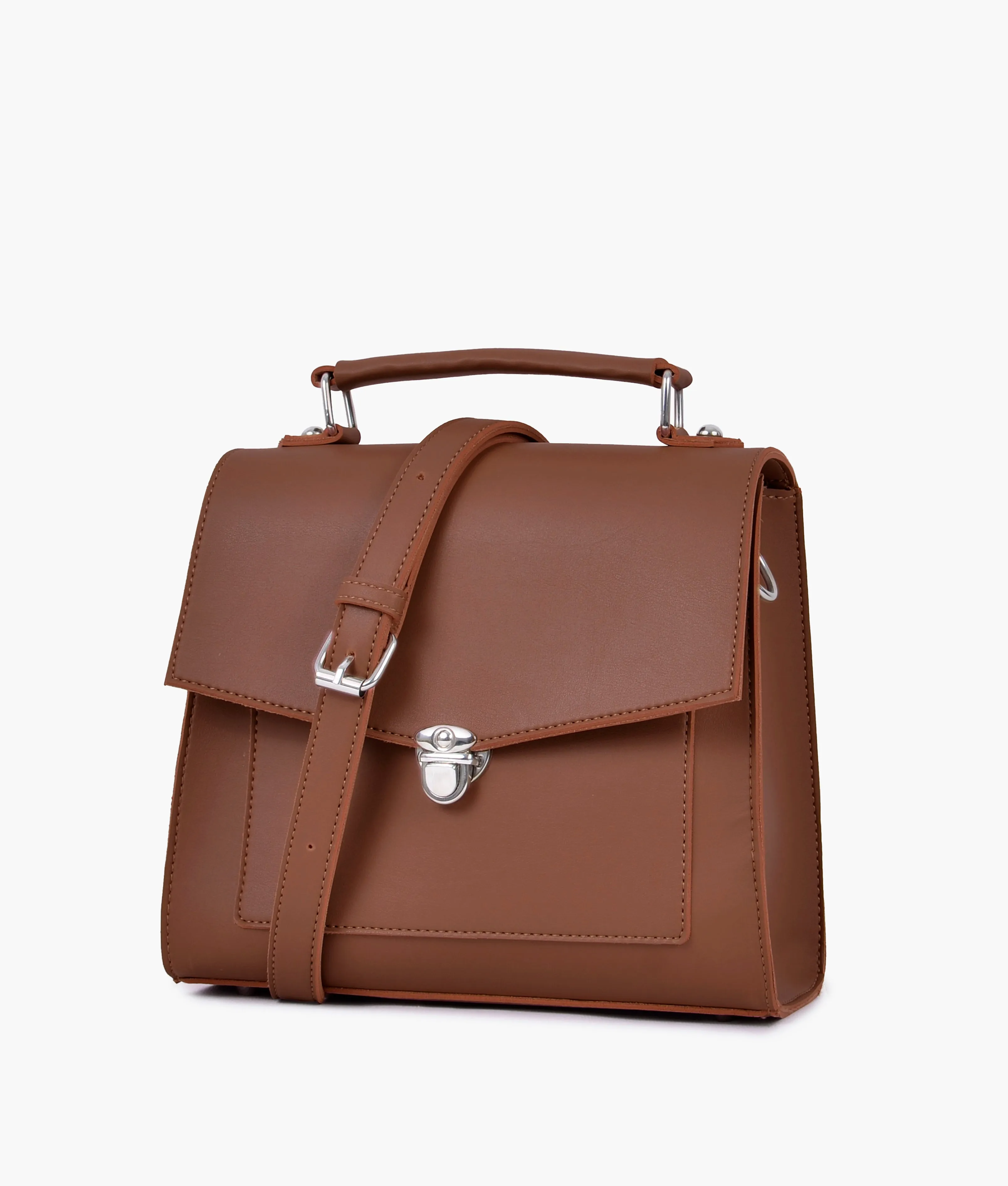 messenger Direct shipping Lightweight bag push-lock Brown