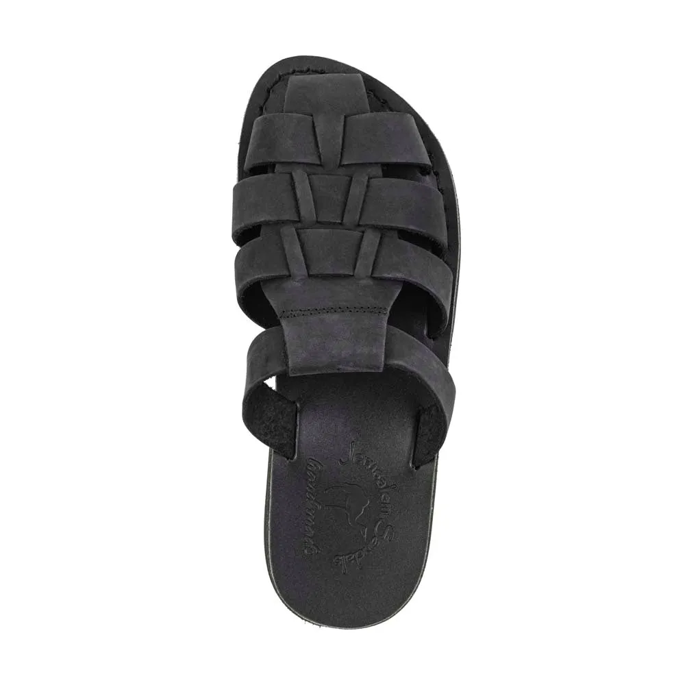 Michael Slide - Leather Pacific Slide Sandal | Black Nubuck
