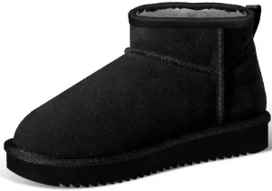 Mini Snow Boots for Women Anti-Slip Womens Boots Fur Fleece Lined Ankle Boot Winter Suede Snow Boots Indoor & Outdoor