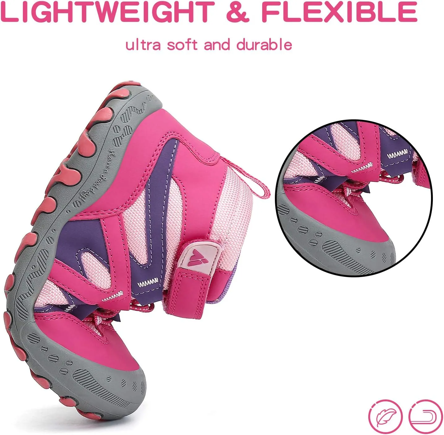 Mishansha unisex child Anti Collision Non Slip Sneaker Outdoor Trekking Hiking Shoe