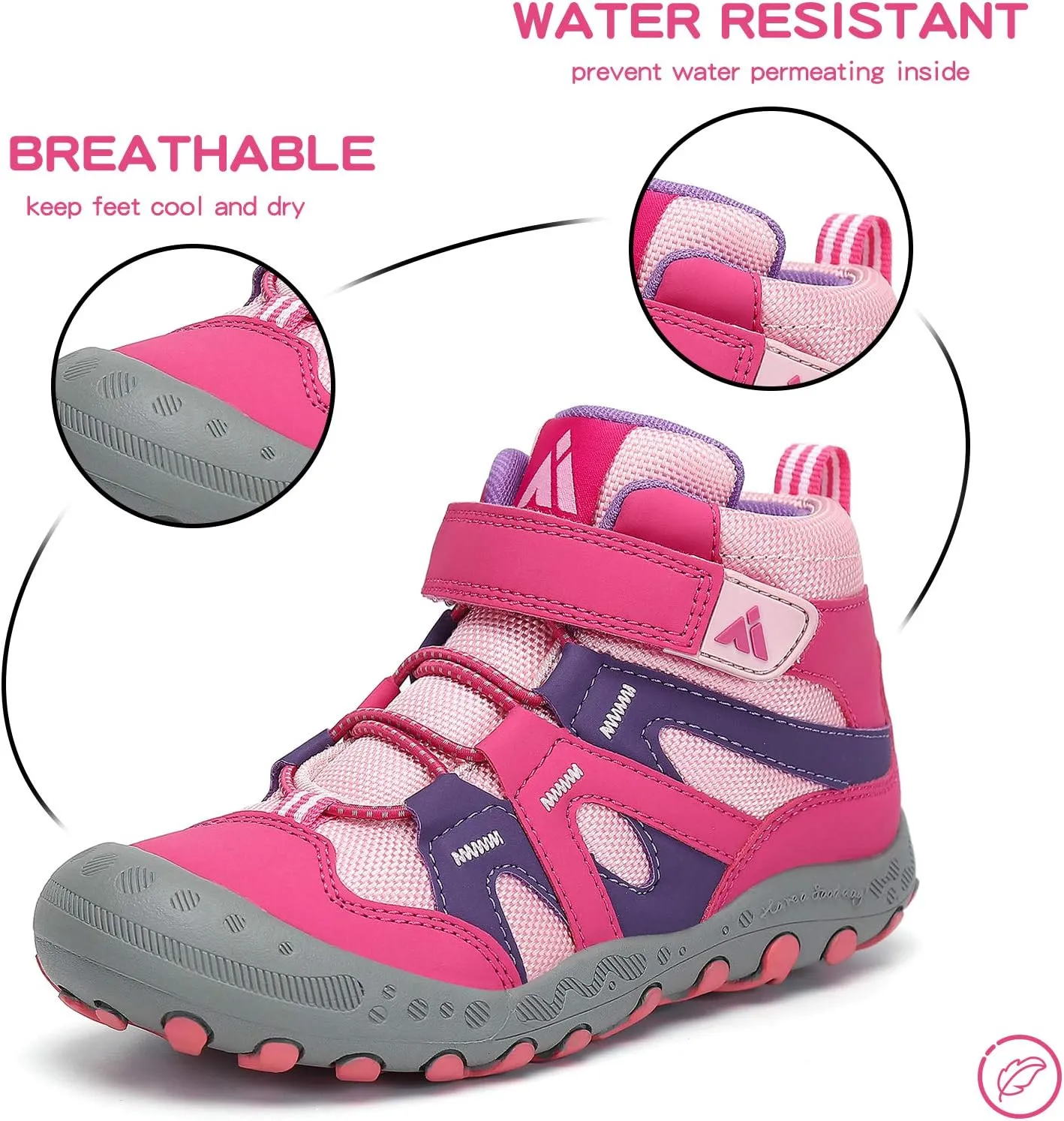 Mishansha unisex child Anti Collision Non Slip Sneaker Outdoor Trekking Hiking Shoe