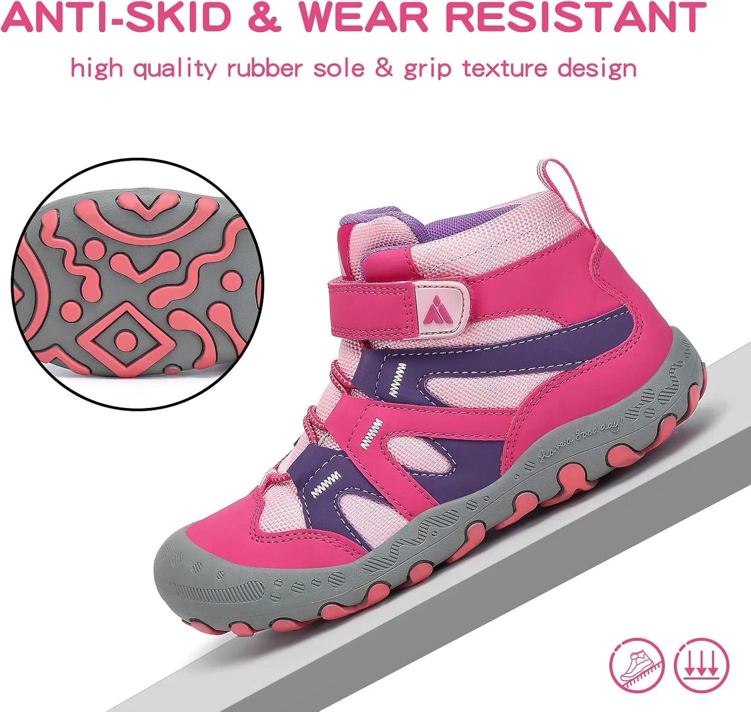 Mishansha unisex child Anti Collision Non Slip Sneaker Outdoor Trekking Hiking Shoe