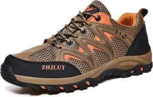Mokcoliy]Men's & Women's Waterproof Hiking Shoes - Lightweight Breathable Trail Walking Shoes with Toe Protection, Anti-Slip Cushioning for登山, Climbing, Travel, Outdoor Adventures
