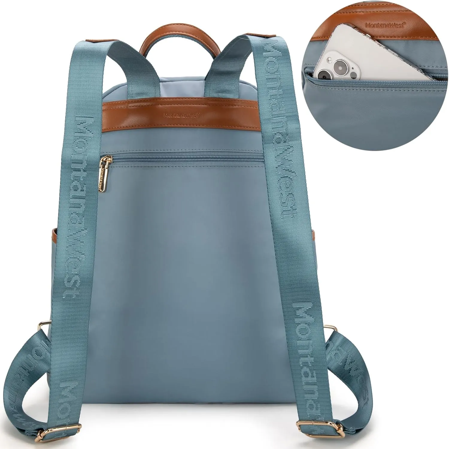 Montana West Medium Backpack for Women Lightweight Backpack Purse Casual Daypack for 13-Inche Laptop