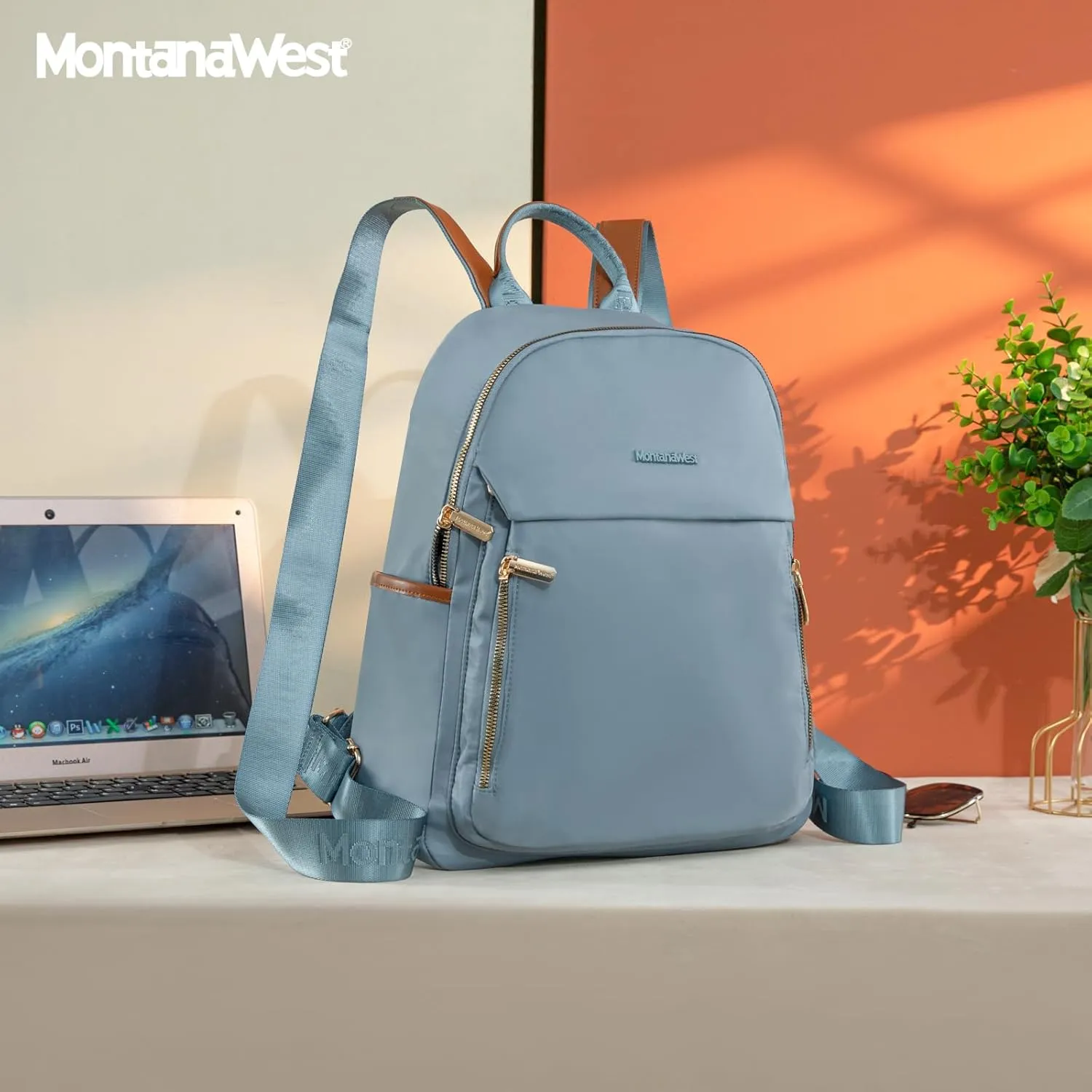 Montana West Medium Backpack for Women Lightweight Backpack Purse Casual Daypack for 13-Inche Laptop