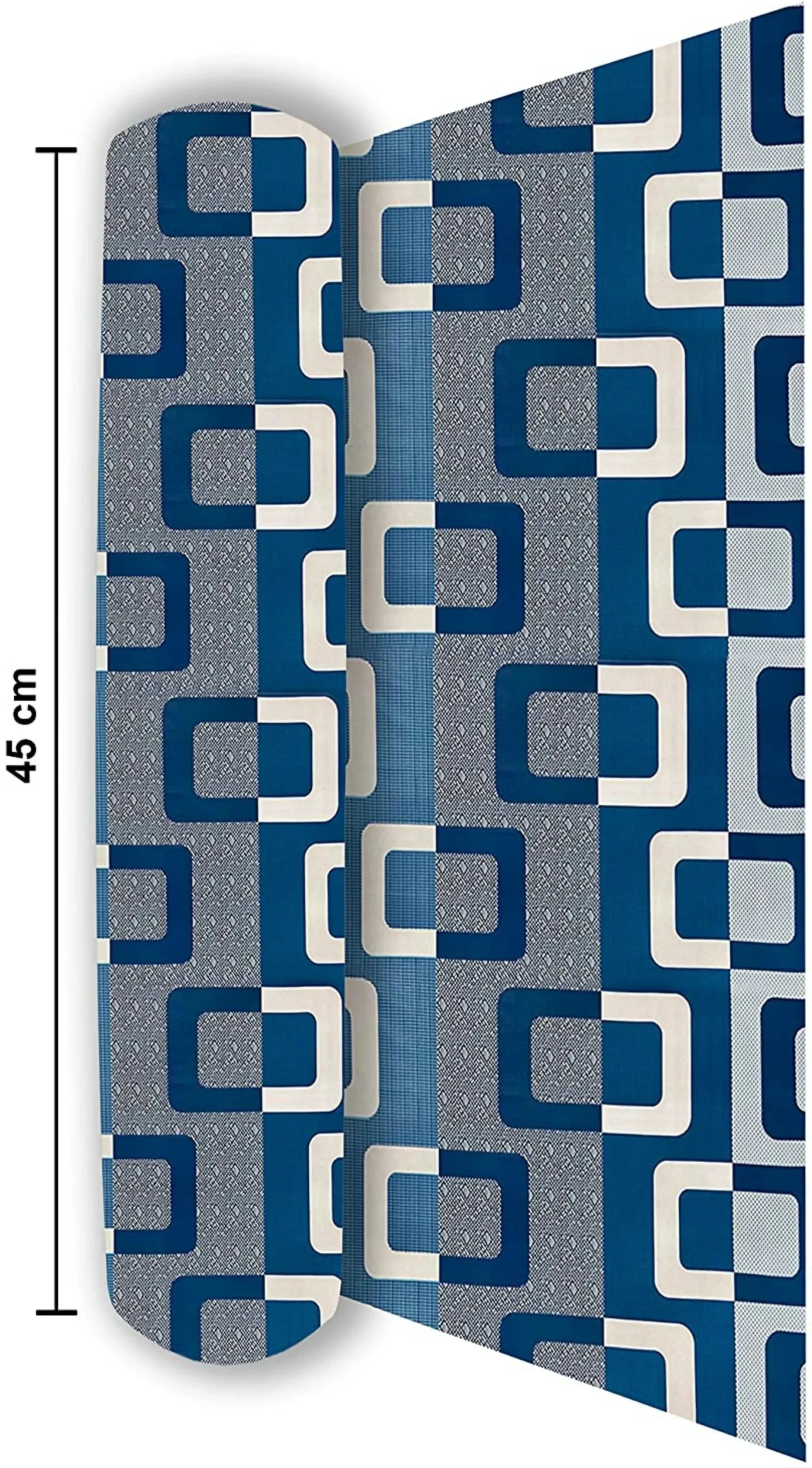 Mopak Decor Shelf Liner 8M Kitchen Roll Anti-Slip Mat for Wardrobe, Drawer & Table – Size (45x800 cm, Blue)