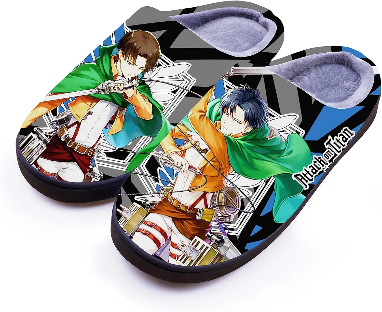 MOTOFUTURE Anime Slippers Women Men Fuzzy House Slippers Winter Anti-slip Scuff Outdoor Indoor Warm Plush Bedroom Shoes