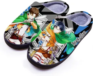 MOTOFUTURE Anime Slippers Women Men Fuzzy House Slippers Winter Anti-slip Scuff Outdoor Indoor Warm Plush Bedroom Shoes