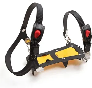 Mountaineering Outdoor Aisen Anti-Slip Shoe Chain Anti-Slip Shoe Cover 9 Teeth Double Buckle Mountaineering Hiking (Size: 1)