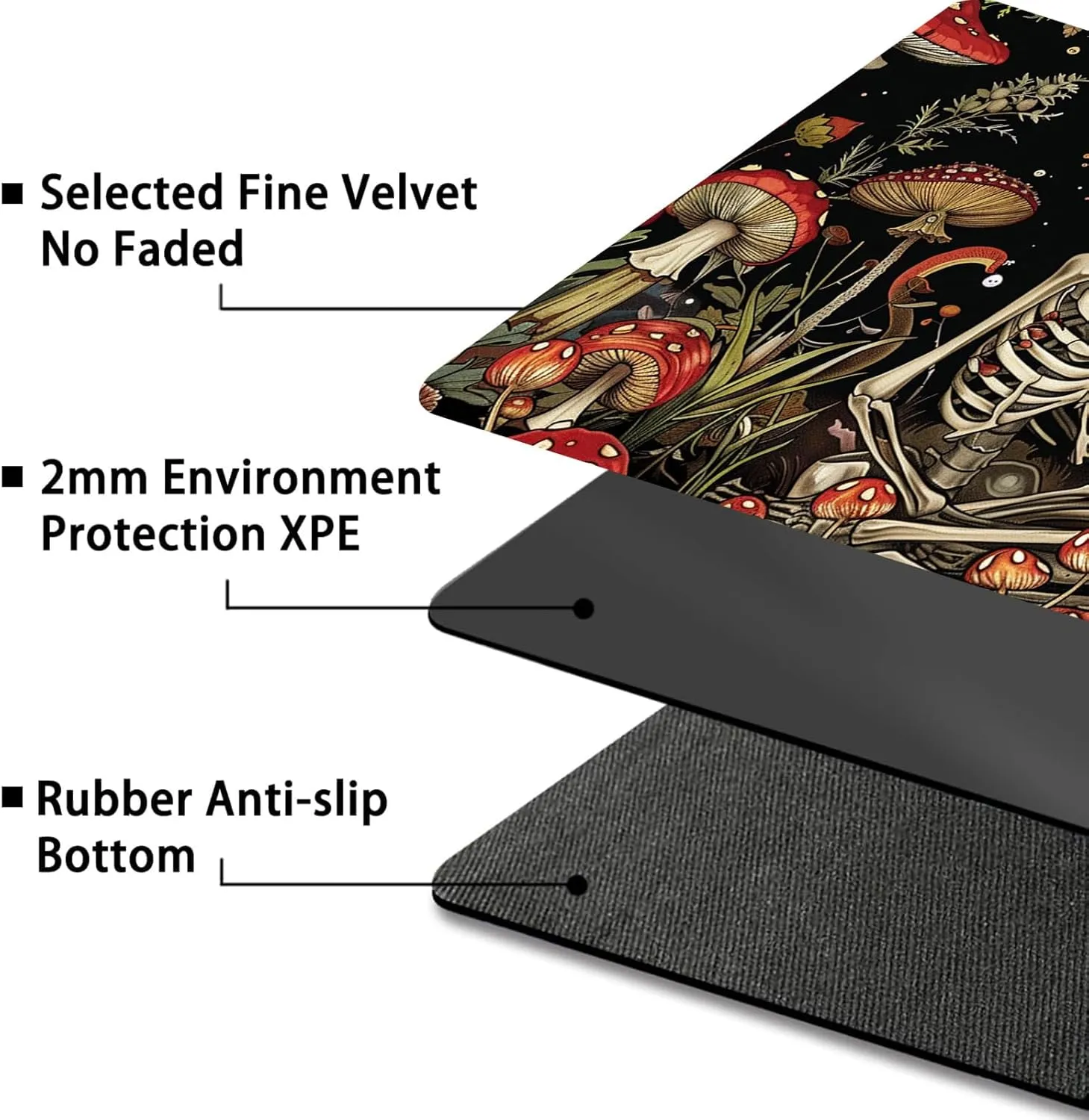 MTG Playmat,Game Play Mat for MTG TCG 24 x 14 inches Cards Game Playmats,Trading Card Game Stitched Play Mats Commander Deck Gaming Desk Mat Card Gameplay Mats,Kiss Skull