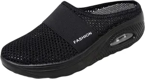 Mules for Women Men Slip On Orthopedic Walking Shoes, Lightweight Breathable Diabetic Mules, Comfortable Casual Athletic Shoes with Arch-Support, Outdoor Walking Non-Slip Shoes