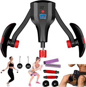 Multi-Function Thigh Master, 0-132 lbs Resistance Thigh Trainer Pro with Leg Straps, Handles, Resistance Bands and Jump Rope, Kegel Trainer Hip Thigh Toner Inner Thigh Exerciser