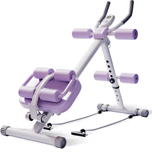 Multifunctional Ab Workout Equipment, Adjustable Ab ＆ Sit Up Machine for Stomach Workout, Ab Exercise Crunch Machine for Core Abdomen, Foldable Abdominal Trainer for Home Gym