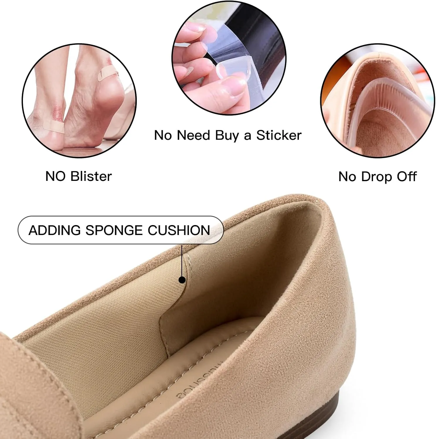 MUSSHOE Flats for Women Comfortable Pointed Toe Slip on Dressy Loafers for Women