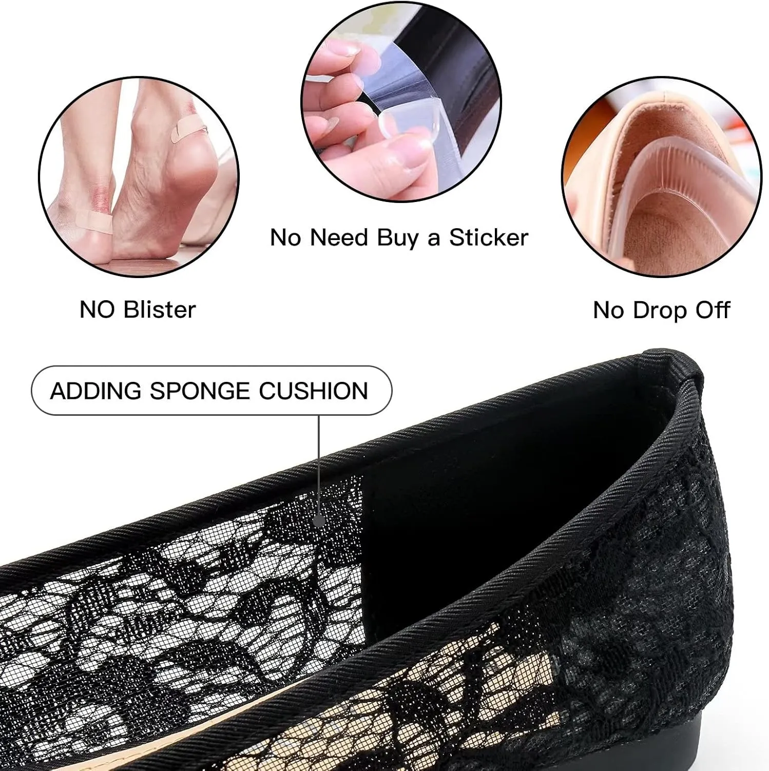 MUSSHOE Flats Shoes Women Comfortable Bowknot Lace Breathable Ballet Flats for Women