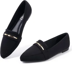 MUSSHOE Flats Shoes Women Pointed Toe Womens Flats Loafers