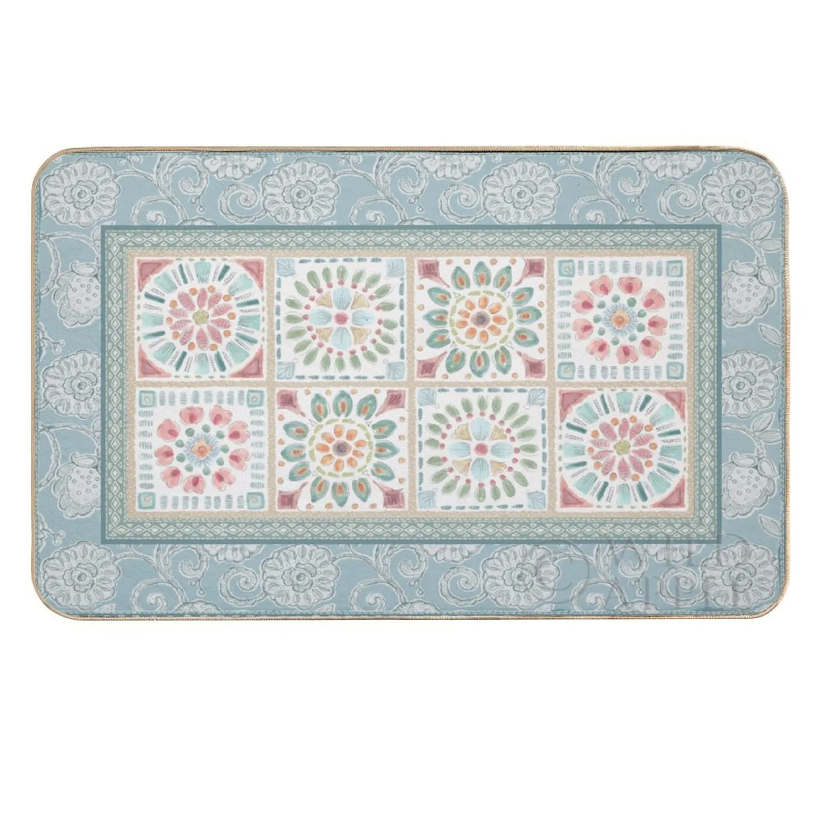 MyArtsyGift - Personalized Flannel Non Slip Floor Mat for Bedroom,Customized Rugs Carpet Washable Door Mat, Desert BeautiesXIX, Made in USA