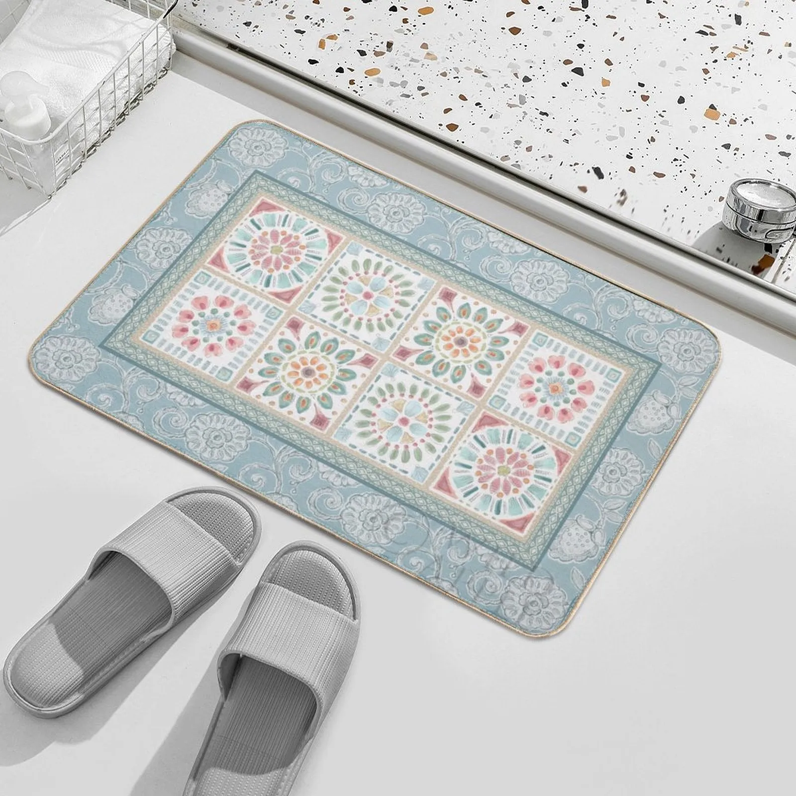 MyArtsyGift - Personalized Flannel Non Slip Floor Mat for Bedroom,Customized Rugs Carpet Washable Door Mat, Desert BeautiesXIX, Made in USA