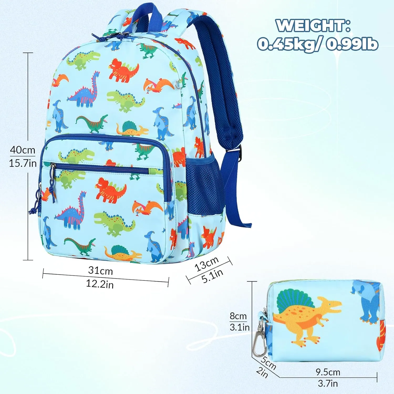 mygreen Kids Backpack, Kawaii Girls Backpack for School