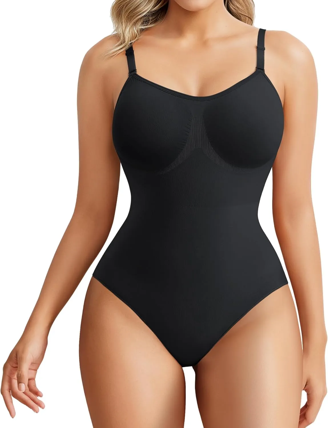 Nebility Shapewear Bodysuit for Women Tummy Control Body Shaper Seamless Sculpting Snatched Waist Trainer Body Suit