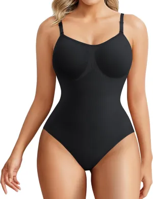 Nebility Shapewear Bodysuit for Women Tummy Control Body Shaper Seamless Sculpting Snatched Waist Trainer Body Suit