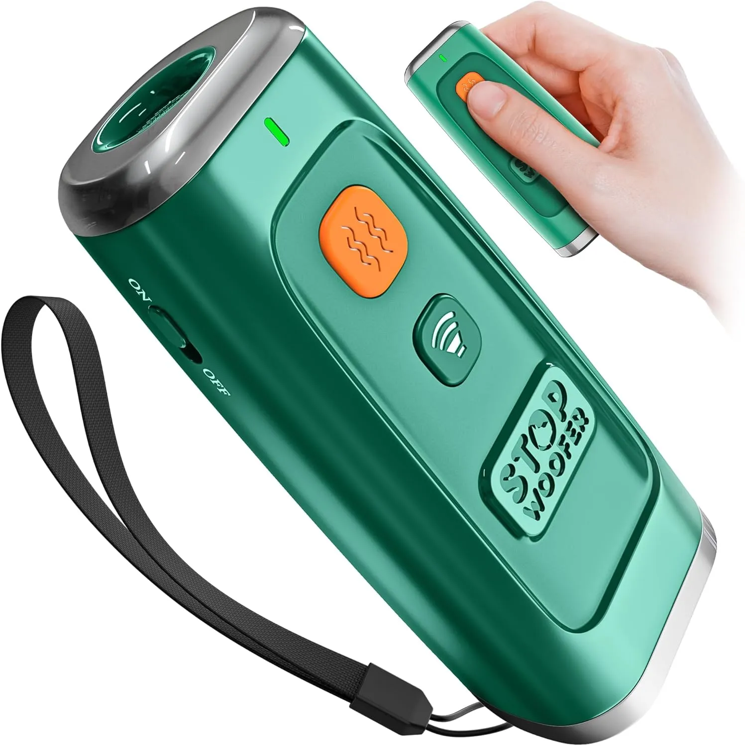NEW 2025 Dog Bark Deterrent Device - Dog Barking Control Devices Stops Bad Behavior - Rechargeable Ultrasonic Pet Whistle to Stop Barking with The Touch of a Button up to 16,4 FT (5-120 LBS Green)