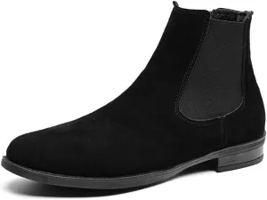 New Men's Chelsea Boots Solid Color Suede Vamp Elastic Band Slip On Anti-slip Wearable Waterproof Non Slip Classic Pull On