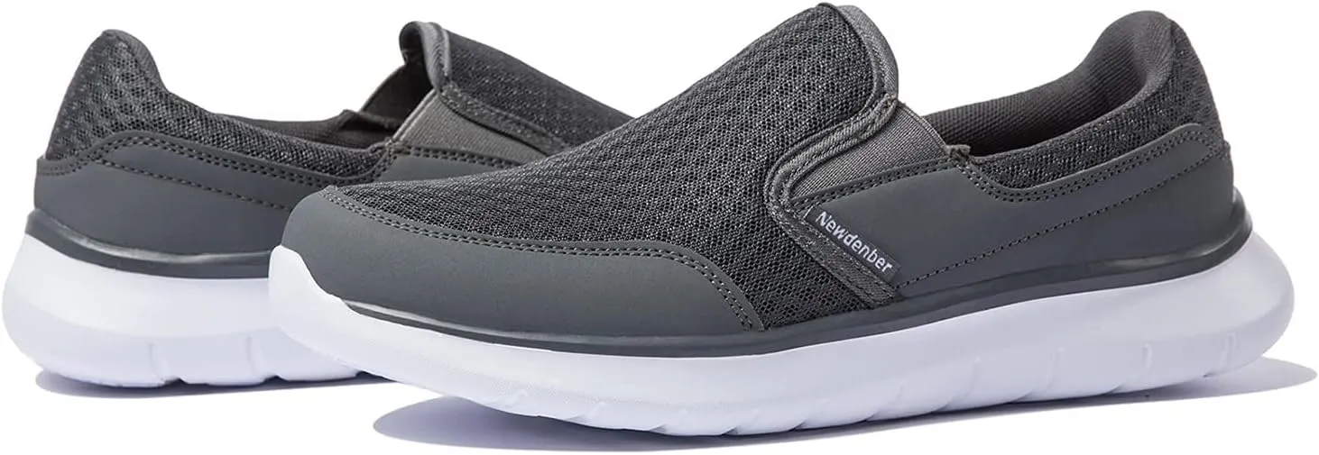 NewDenBer Sport Men's Casual Lightweight Slip-On Walking Shoe Sneakers