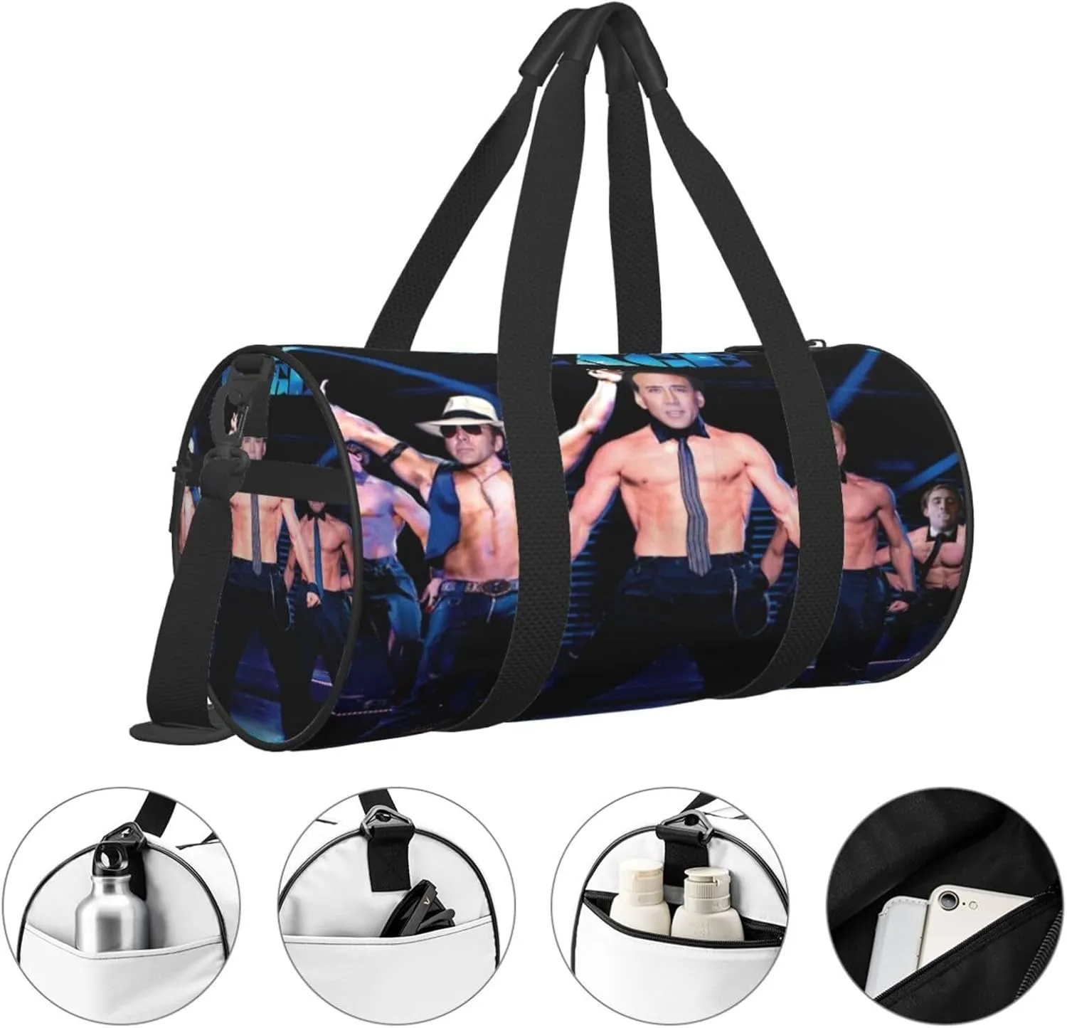 Nic-olas Cage Gym Bag for Women and Men, Gyms Waterproof Dufflebag Lightweight Carryon Gymbag