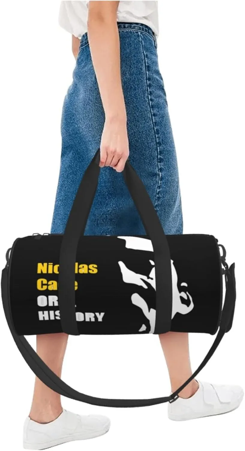 Nic-olas Cage Gym Bag for Women and Men, Gyms Waterproof Dufflebag Lightweight Carryon Gymbag