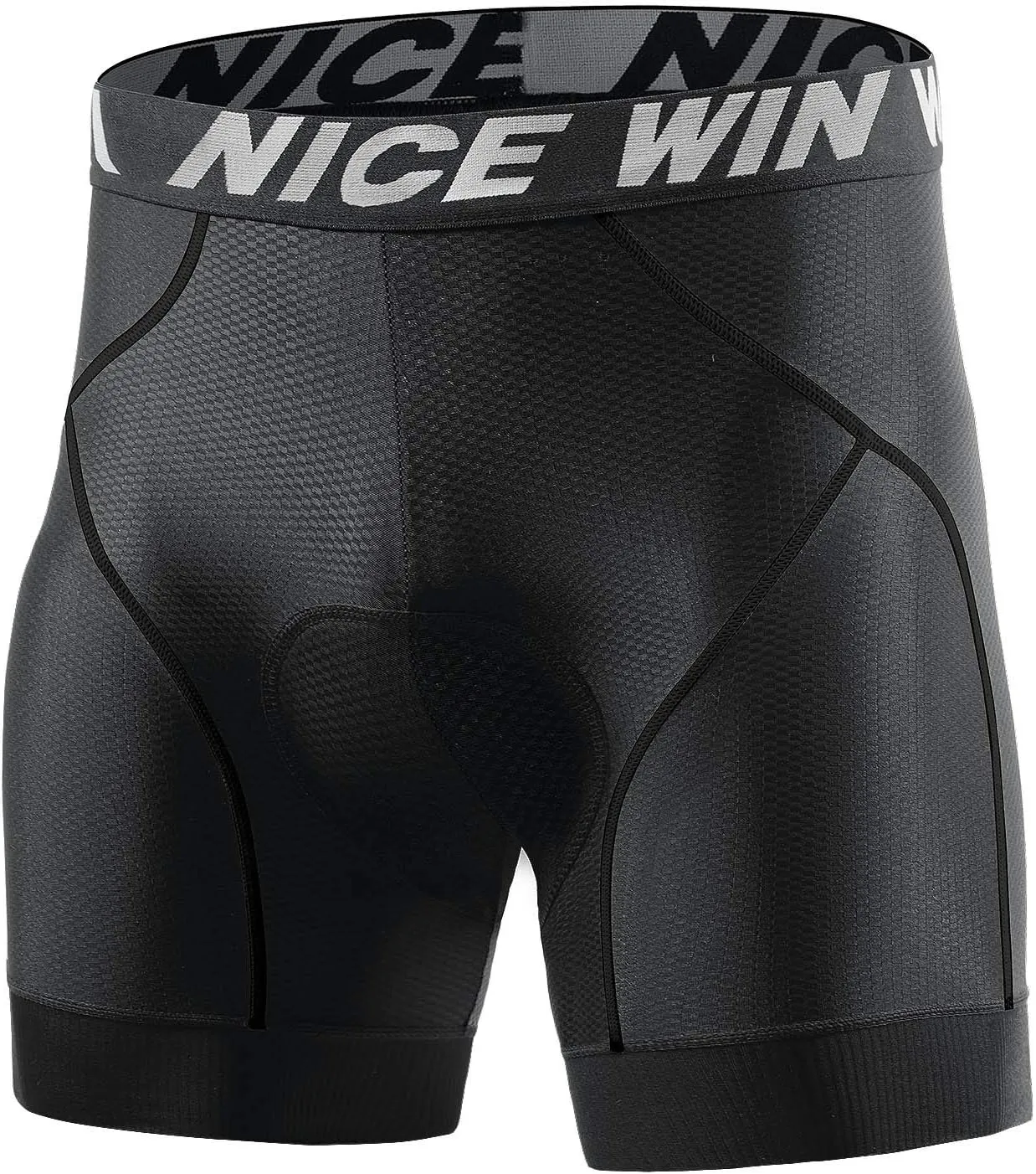 NICEWIN Mens 4D Padded Bike Shorts Anti-slip Leg Cycling Underwear Wide WaistBand Biking Bicycle Motorcycle Underpants