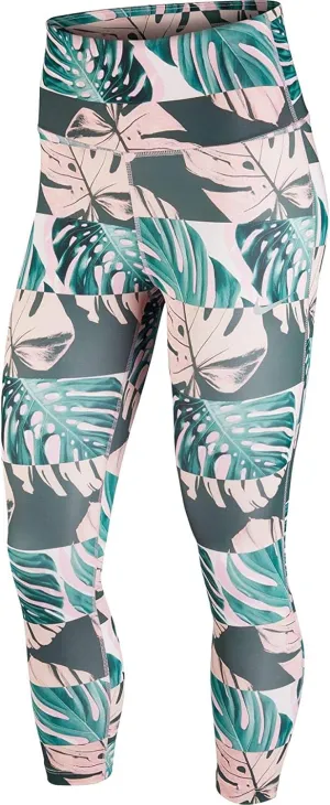 Nike Dry Women's Botanical Print Fast Crop Tight fit Leggings CJ2162 654 Size Small