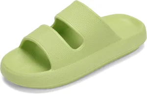 NineCiFun Unisex Pillow Slippers Cloud Slides for Women and Men Platform Slide Sandals with Arch Support