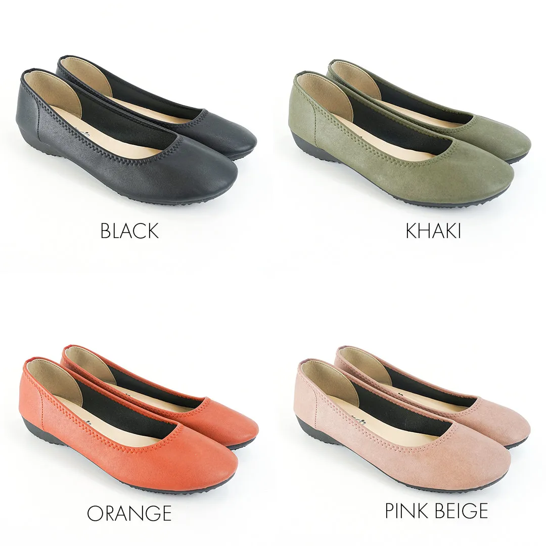 No.7005A Stretch Fit Flat Pumps