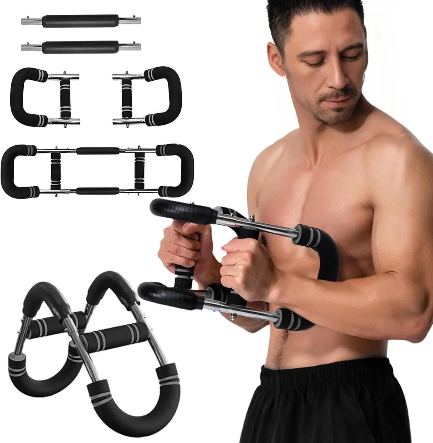 NOAOVO Twister Arm Trainer, Adjustable Resistance Twister Arm Exerciser Chest Exerciser for Men, Portable Chest Workout Equipment Arm Trainer for Men