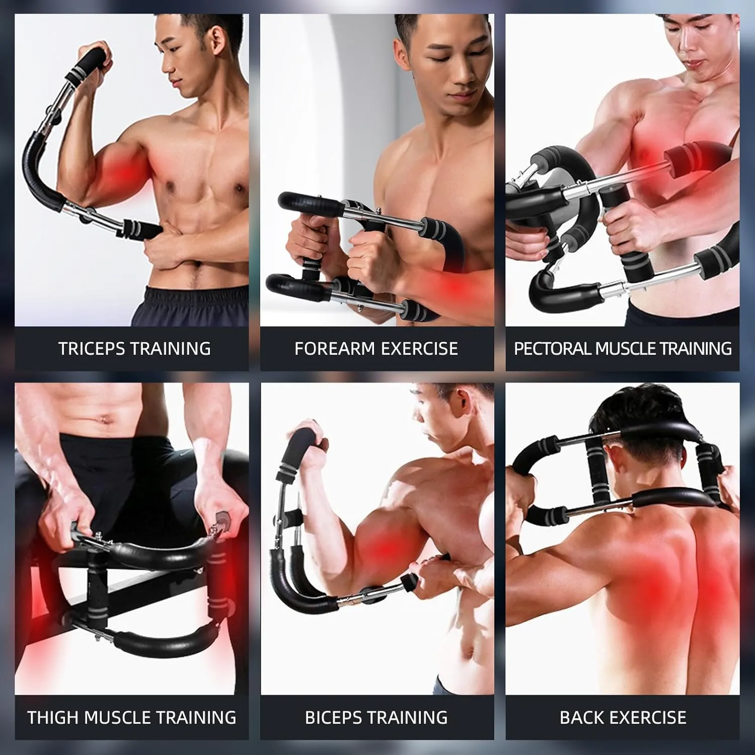NOAOVO Twister Arm Trainer, Adjustable Resistance Twister Arm Exerciser Chest Exerciser for Men, Portable Chest Workout Equipment Arm Trainer for Men