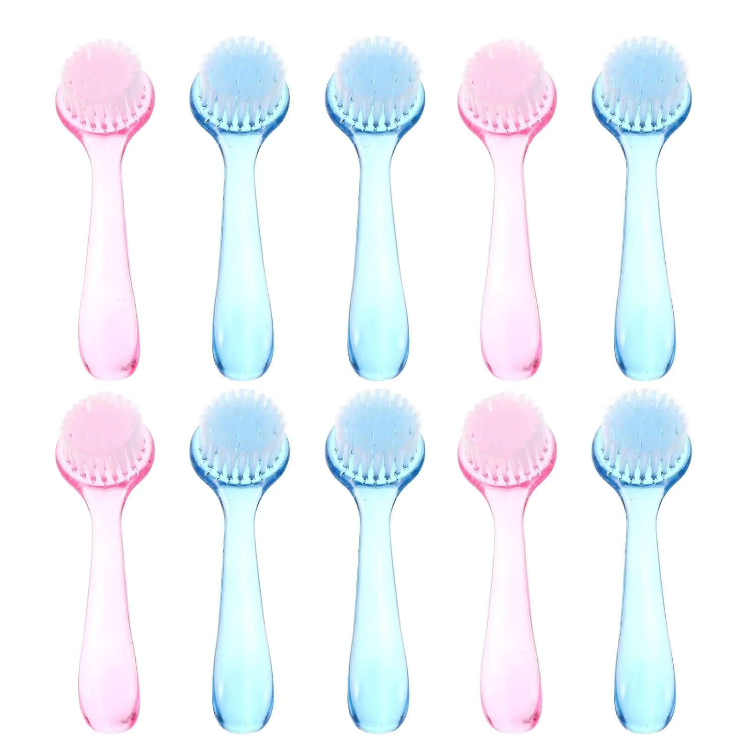 NOLITOY 10pcs Cleaning Face Brush Toe Brush Cleaning Scrubber Nail Brush Foot Brush Hair Jewel Slide Nail Brushes Fingernail Scrubber Cutter Plastic Grip Pedicure