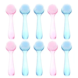 NOLITOY 10pcs Cleaning Face Brush Toe Brush Cleaning Scrubber Nail Brush Foot Brush Hair Jewel Slide Nail Brushes Fingernail Scrubber Cutter Plastic Grip Pedicure