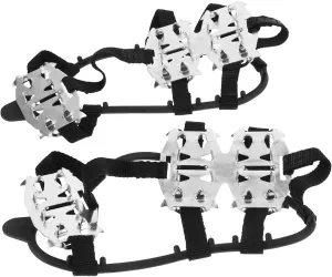NOLITOY 1Pair Crampons Ice Cleats for Shoes and Boots Tooth Slip Spikes for Winter Hiking Climbing and Effortless Traction Ice Snow and Mud