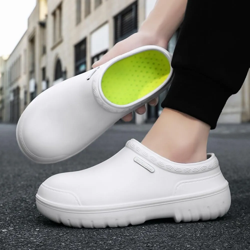 Non Slip Chef Shoes for Men，for Men with Removable Insole ，Lightweight Breathable Mens Food Service Chef Shoes ，for Kitchen, Chef, Restaurant