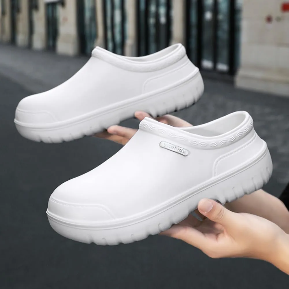Non Slip Chef Shoes for Men，for Men with Removable Insole ，Lightweight Breathable Mens Food Service Chef Shoes ，for Kitchen, Chef, Restaurant
