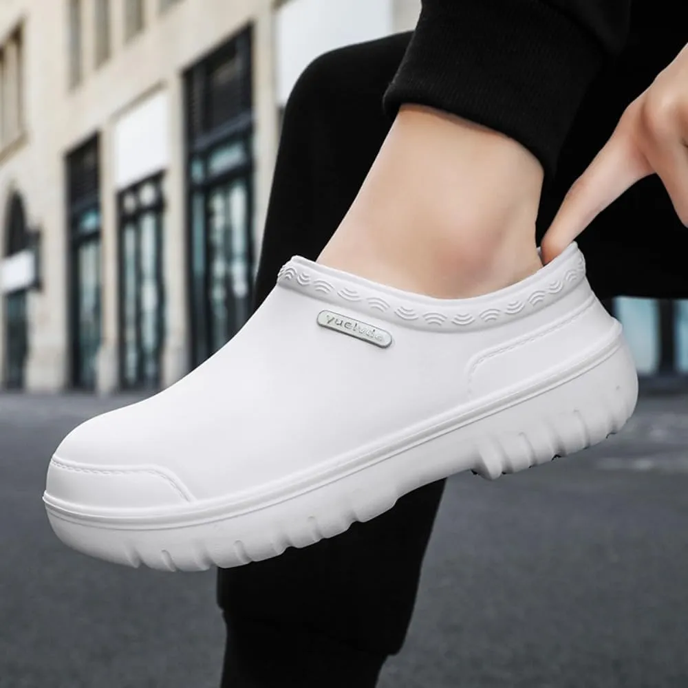 Non Slip Chef Shoes for Men，for Men with Removable Insole ，Lightweight Breathable Mens Food Service Chef Shoes ，for Kitchen, Chef, Restaurant