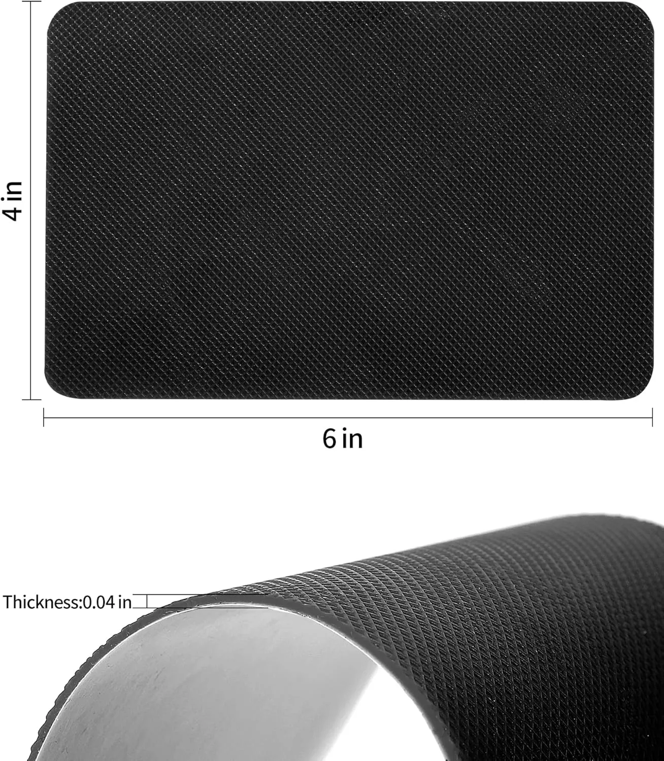 Non-Slip Shoe Sole Protector Pads for High-Heels,Self-Adhesive Non-Slip Grips,Repair Worn Soles,Silicone Anti Slip Shoe Grips on Bottom of Shoes,Sole Guard for Shoes(6"x4" Black-4Pairs)