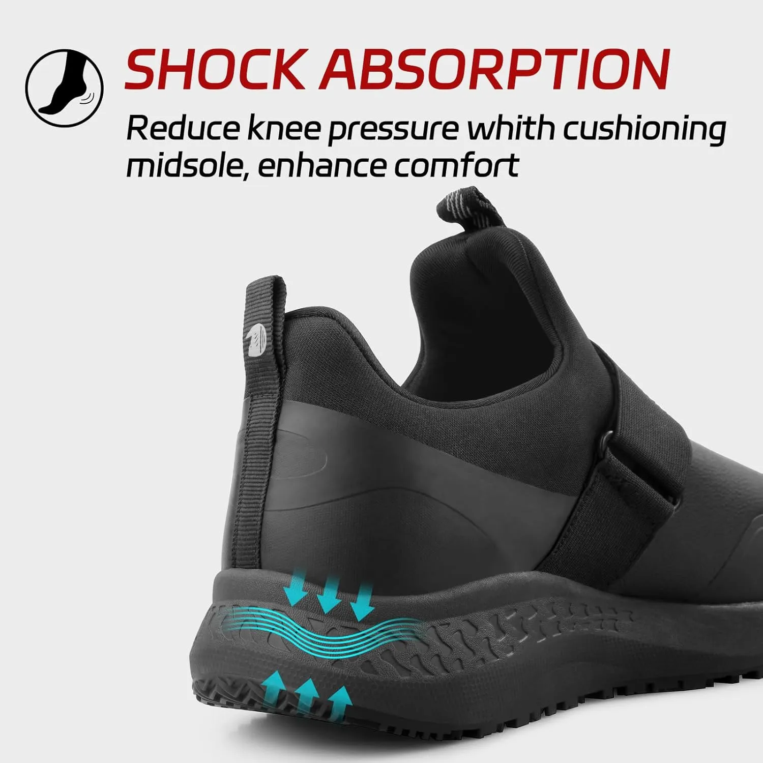 Non Slip Work Shoes for Men Slip On Food Service Kitchen Chef Restaurant Shoes Waterproof Slip Resistant Walking Sneakers Lightweight Comfortable Working Footwear Leather