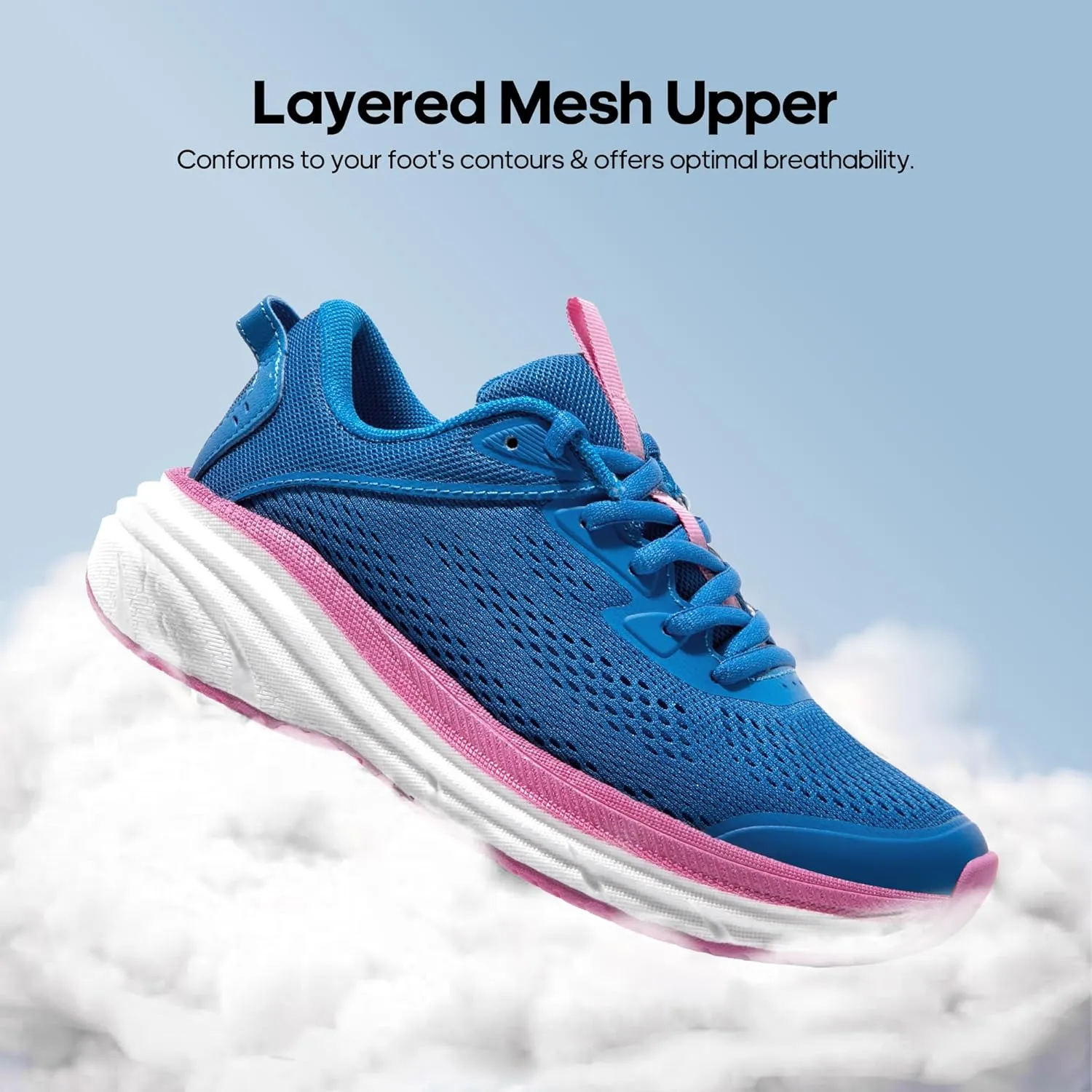 NORTIV 8 Women's Running Walking Tennis Shoes FlexLife Comfortable Cushioning Non-Slip Breathable Athletic Gym Workout Cross Trainer Jogging Sneakers
