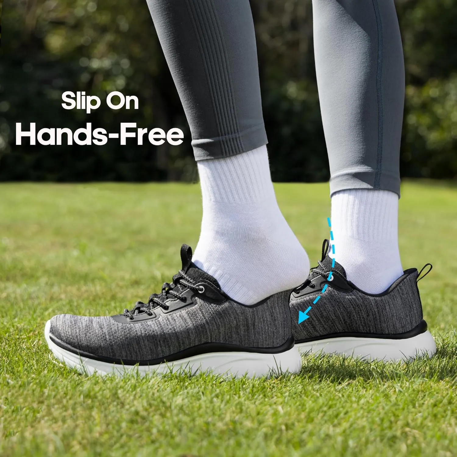 NORTIV 8 Women's Slip on Walking Shoes Tennis Lightweight Gym Sneakers ActiveFlow Workout Breathable Hands-Free Cross Trainer Comfortable Fashion Sneakers