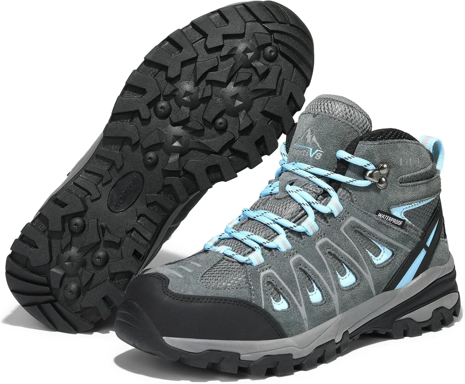 NORTIV 8 Women's Waterproof Hiking Boots Outdoor Trekking Camping Trail Hiking Boot